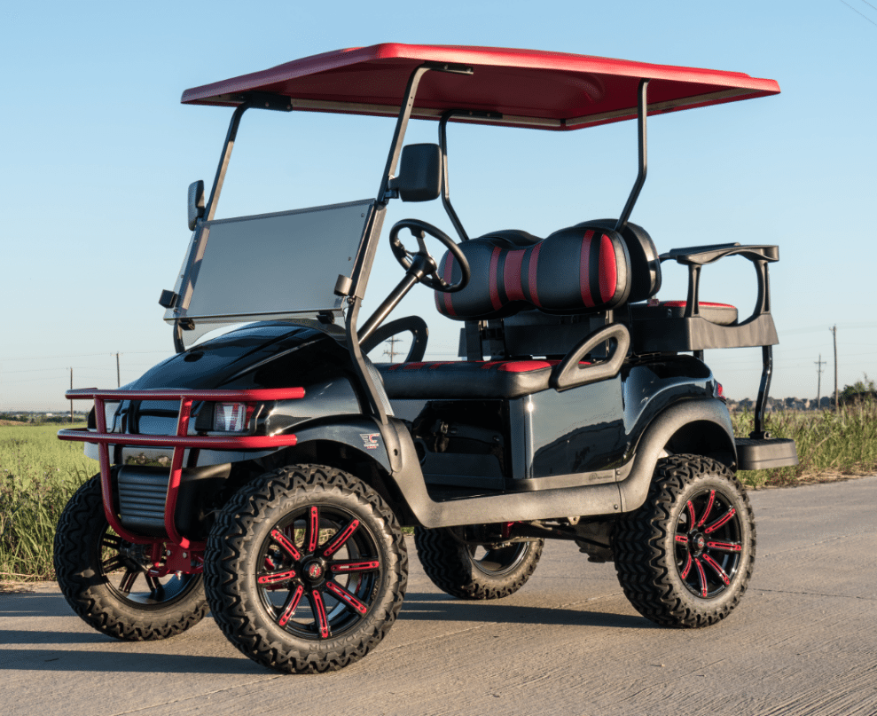 Phantom Black and Red Golf Cart