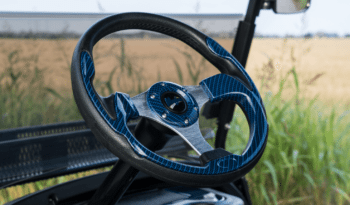 Black Kevlar Blue Carbon Golf Cart full