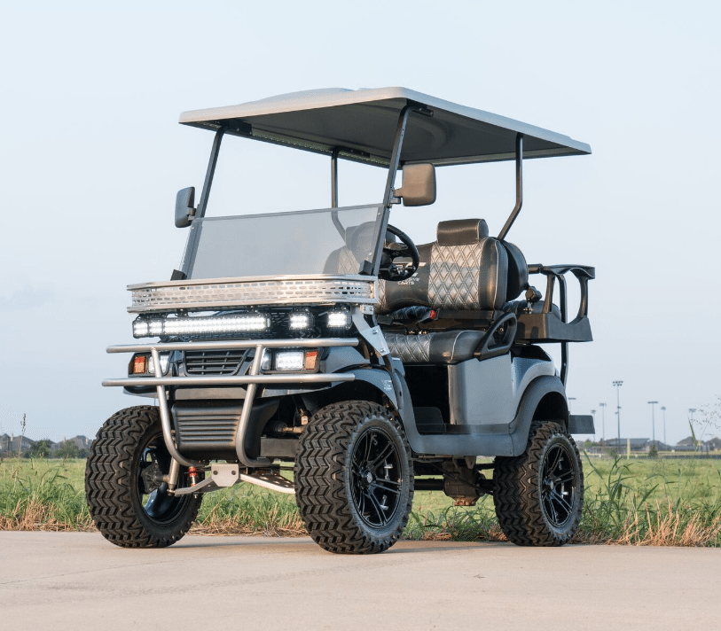 Black and Silver Golf Cart