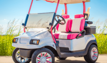 Pink For The Course Golf Cart