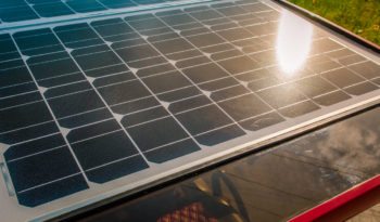 Red and Black Solar Golf Cart full