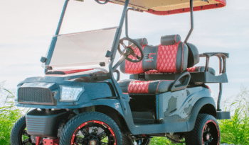 Red and Black Solar Golf Cart