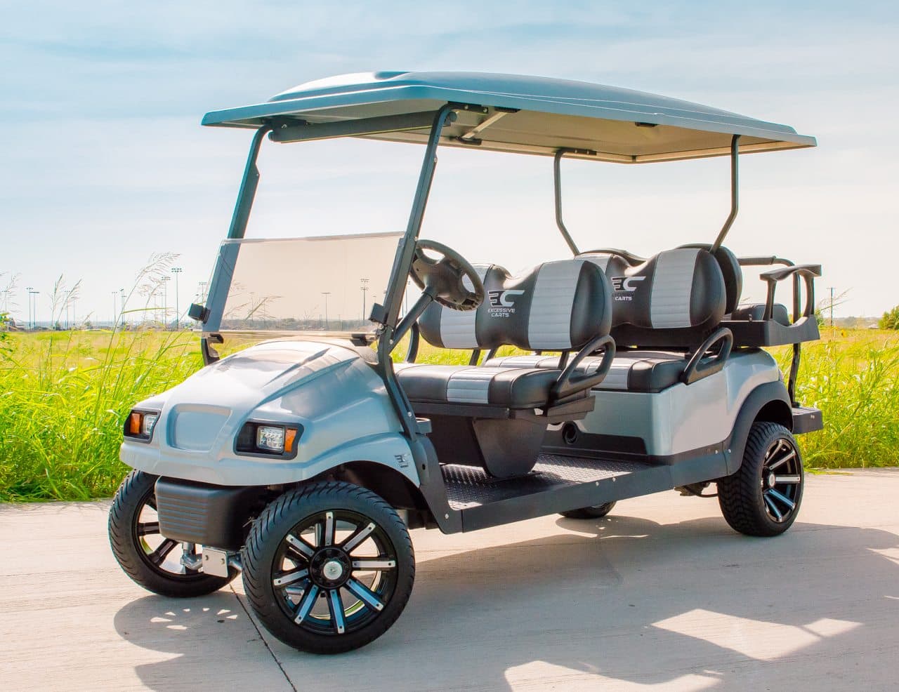Silver Rhino Six Seater Golf Cart